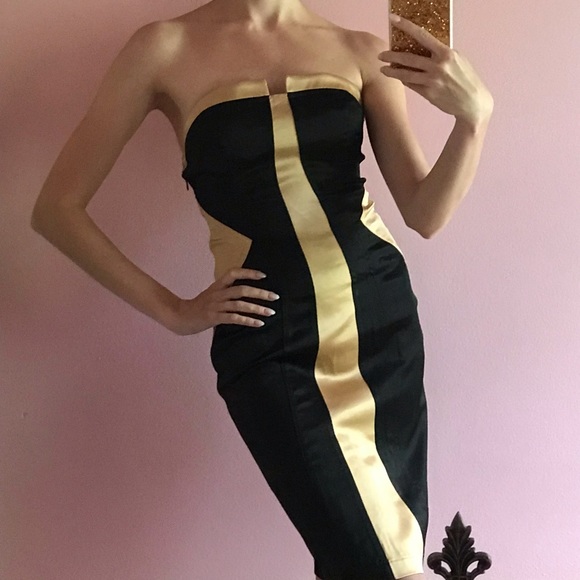 Black and Gold Dress - Picture 1 of 6